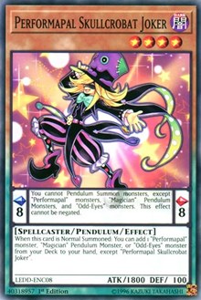 Performapal Skullcrobat Joker [Legendary Dragon Decks] [LEDD-ENC08] | Gaming Infinity