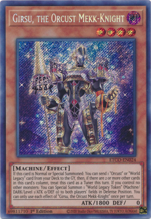 Girsu, the Orcust Mekk-Knight [ETCO-EN024] Secret Rare | Gaming Infinity