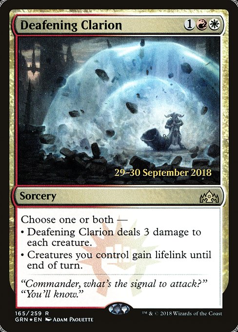 Deafening Clarion [Guilds of Ravnica Promos] | Gaming Infinity