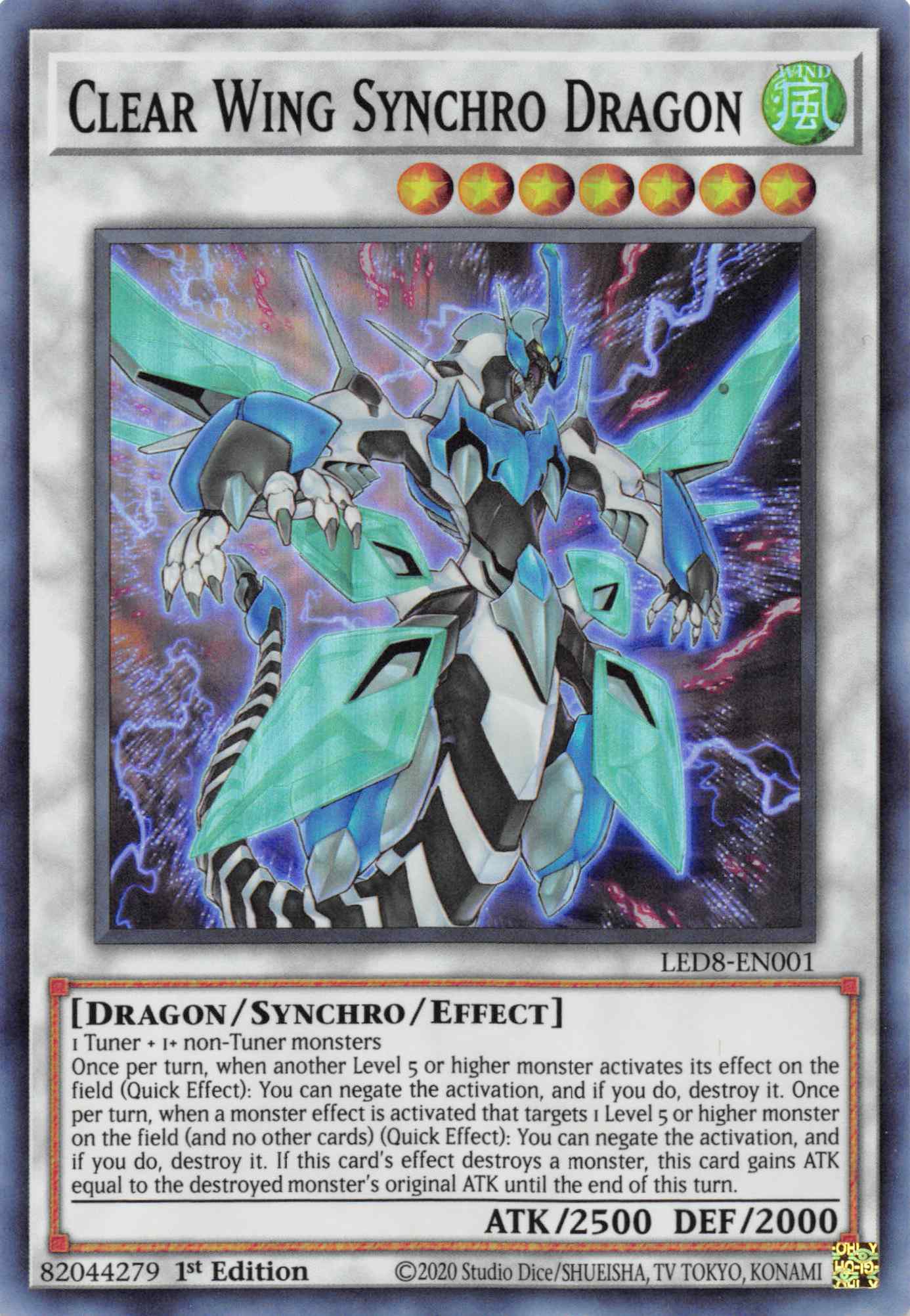 Clear Wing Synchro Dragon [LED8-EN001] Super Rare | Gaming Infinity