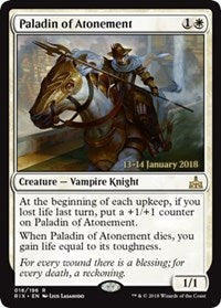 Paladin of Atonement [Rivals of Ixalan Promos] | Gaming Infinity