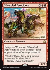 Silverclad Ferocidons [Rivals of Ixalan Promos] | Gaming Infinity