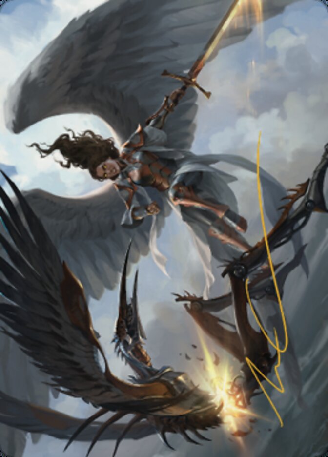 Destroy Evil Art Card (Gold-Stamped Signature) [Dominaria United Art Series] | Gaming Infinity