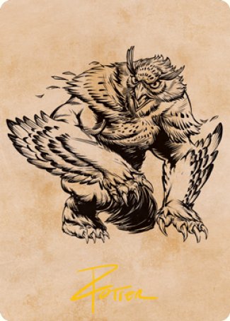 Owlbear (Showcase) Art Card (Gold-Stamped Signature) [Dungeons & Dragons: Adventures in the Forgotten Realms Art Series] | Gaming Infinity