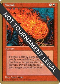 Fireball - 1996 Eric Tam (4ED) [World Championship Decks] | Gaming Infinity