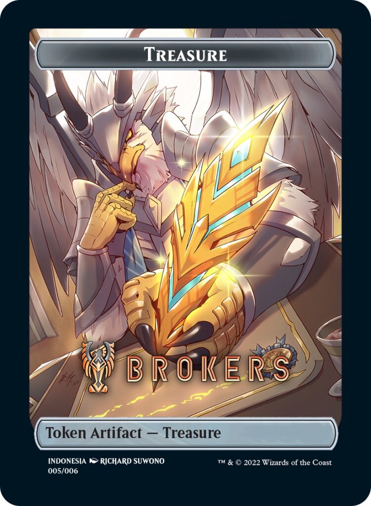 Treasure Token (Brokers) (Southeast Asia Artists) [Streets of New Capenna Tokens] | Gaming Infinity