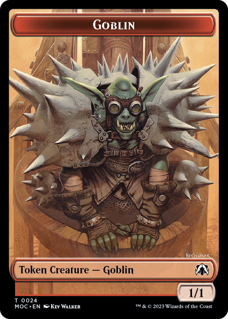 Goblin // Sliver Double-Sided Token [March of the Machine Commander Tokens] | Gaming Infinity