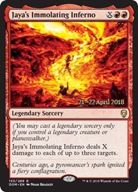 Jaya's Immolating Inferno [Dominaria Promos] | Gaming Infinity