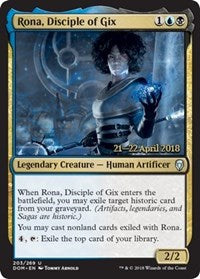 Rona, Disciple of Gix [Dominaria Promos] | Gaming Infinity