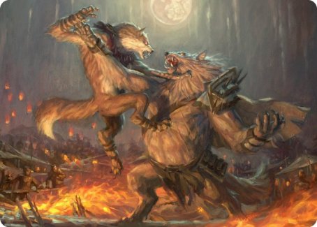 Duel for Dominance Art Card [Innistrad: Midnight Hunt Art Series] | Gaming Infinity