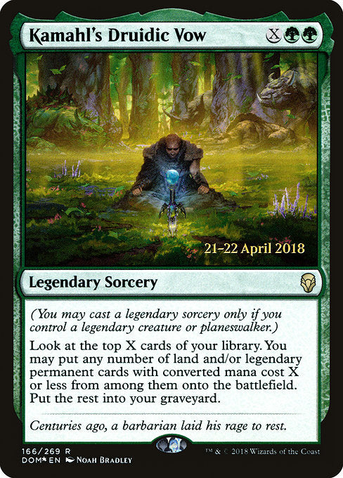 Kamahl's Druidic Vow [Dominaria Promos] | Gaming Infinity