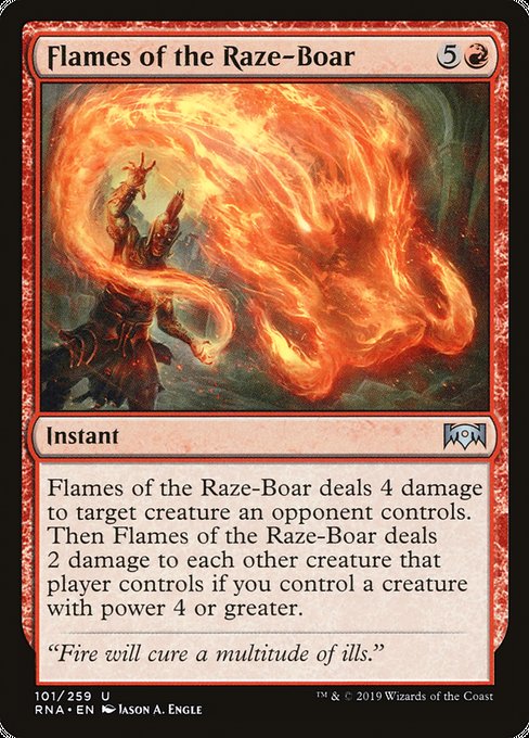 Flames of the Raze-Boar [Ravnica Allegiance] | Gaming Infinity