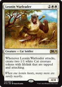 Leonin Warleader [Core Set 2019 Promos] | Gaming Infinity