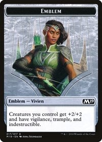 Emblem - Vivien Reid [Core Set 2019 Tokens] | Gaming Infinity