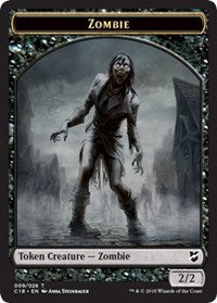 Zombie // Shapeshifter Double-sided Token [Commander 2018] | Gaming Infinity