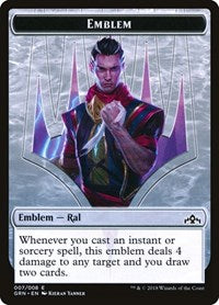 Emblem - Ral, Izzet Viceroy [Guilds of Ravnica Tokens] | Gaming Infinity