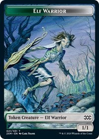 Elf Warrior // Plant Double-sided Token [Double Masters Tokens] | Gaming Infinity