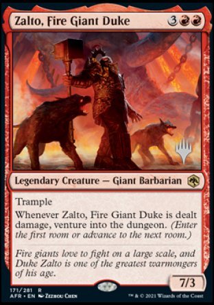 Zalto, Fire Giant Duke (Promo Pack) [Dungeons & Dragons: Adventures in the Forgotten Realms Promos] | Gaming Infinity