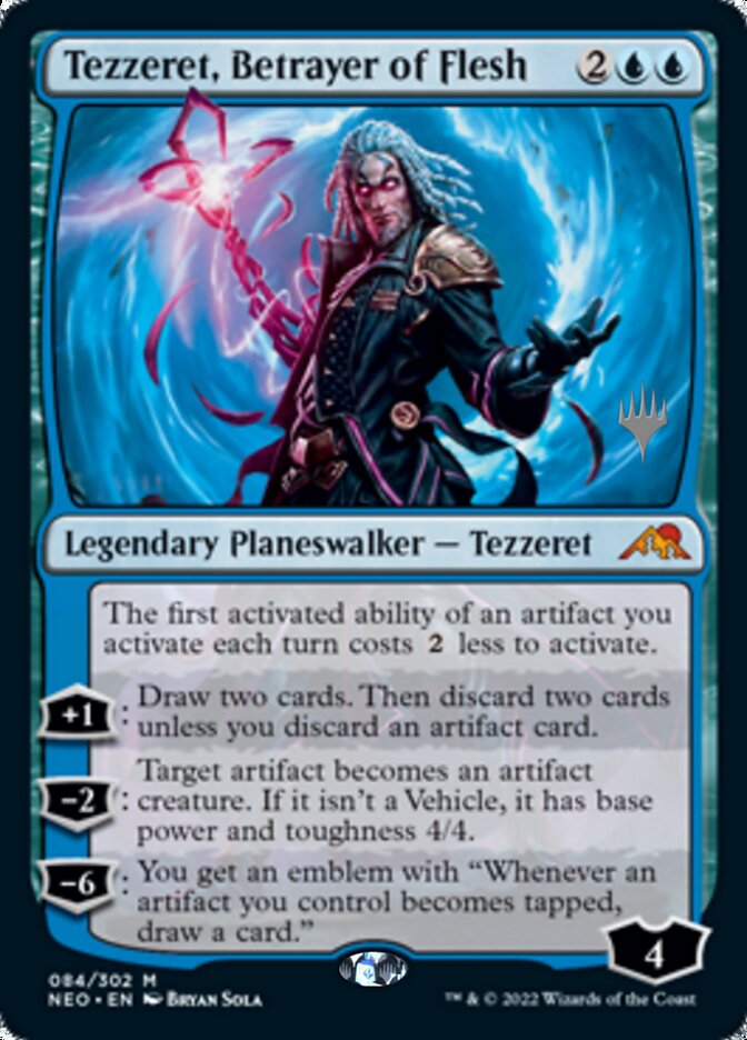 Tezzeret, Betrayer of Flesh (Promo Pack) [Kamigawa: Neon Dynasty Promos] | Gaming Infinity