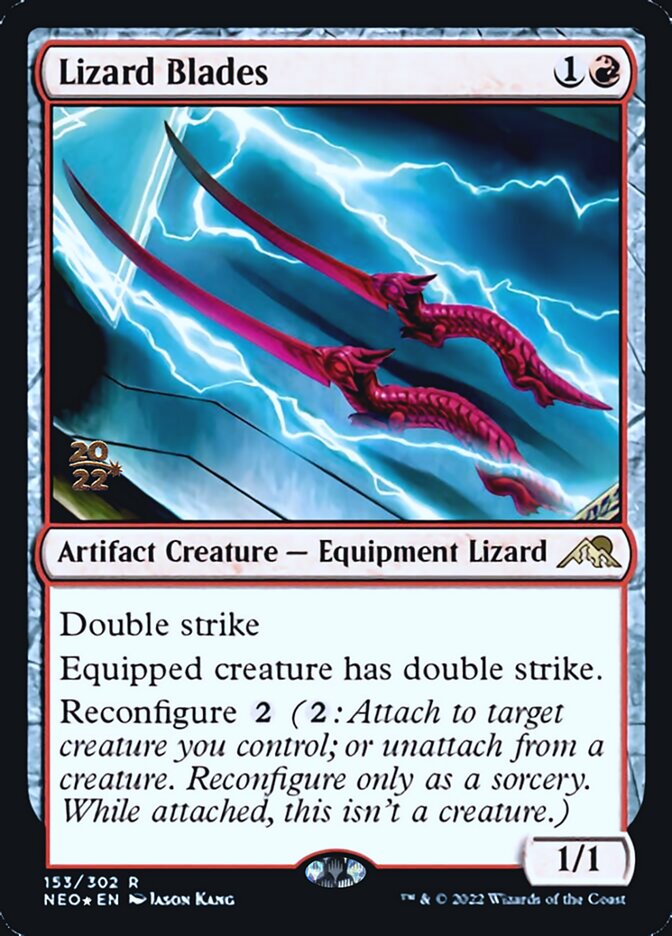 Lizard Blades [Kamigawa: Neon Dynasty Prerelease Promos] | Gaming Infinity