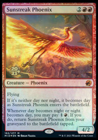 Sunstreak Phoenix [Innistrad: Midnight Hunt Prerelease Promos] | Gaming Infinity