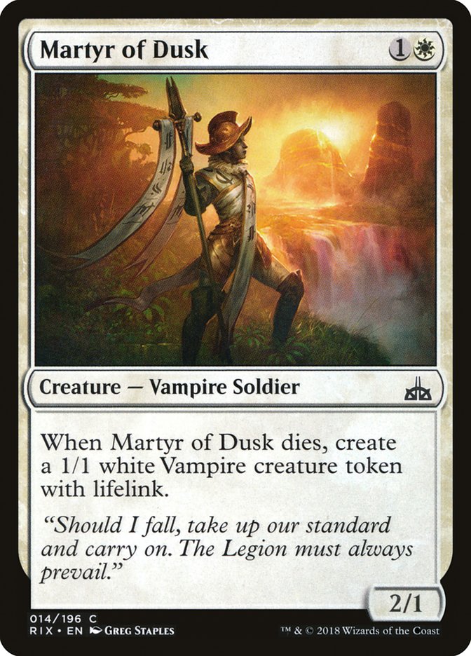 Martyr of Dusk [Rivals of Ixalan] | Gaming Infinity