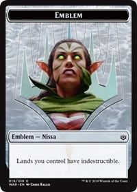 Emblem - Nissa, Who Shakes the World [War of the Spark Tokens] | Gaming Infinity