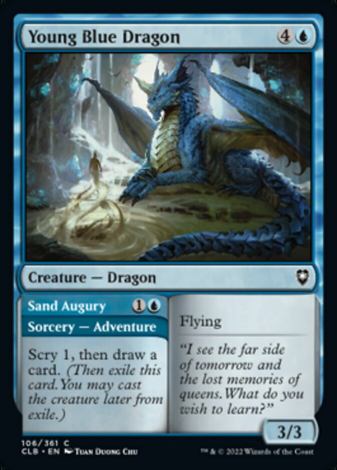 Young Blue Dragon // Sand Augury [Commander Legends: Battle for Baldur's Gate] | Gaming Infinity