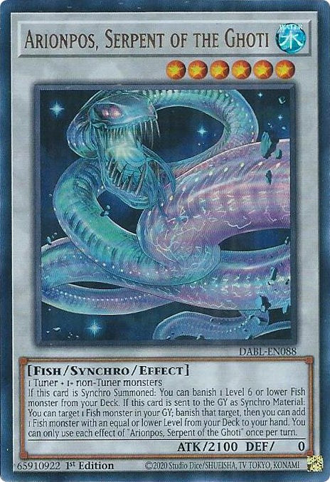 Arionpos, Serpent of the Ghoti [DABL-EN088] Ultra Rare | Gaming Infinity