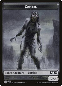 Zombie Token [Core Set 2020 Tokens] | Gaming Infinity