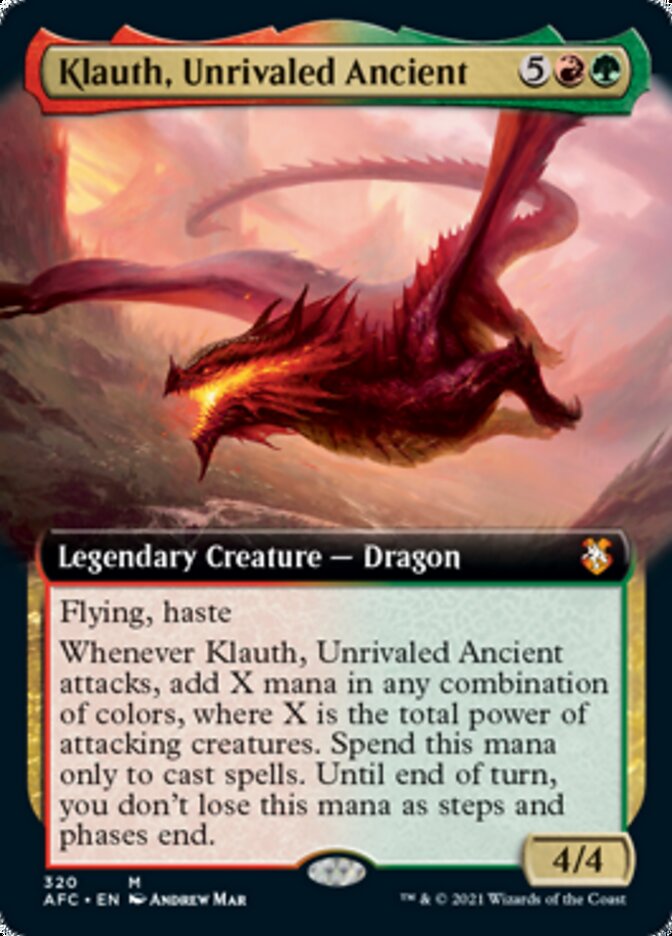 Klauth, Unrivaled Ancient (Extended) [Dungeons & Dragons: Adventures in the Forgotten Realms Commander] | Gaming Infinity