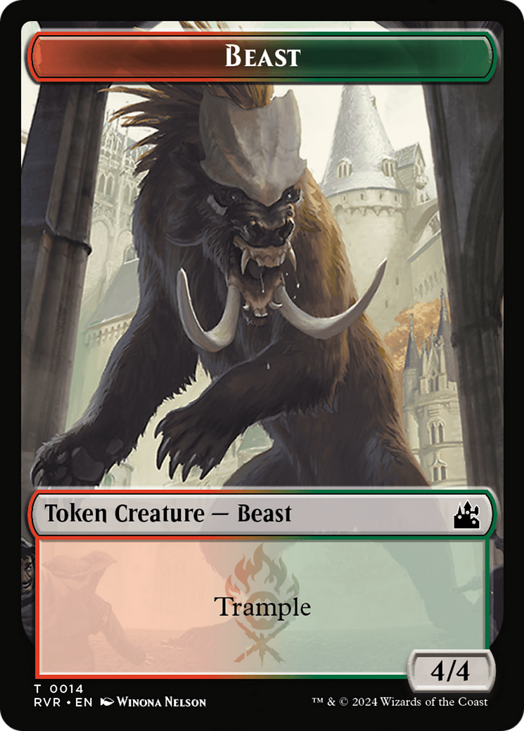 Beast Token [Ravnica Remastered Tokens] | Gaming Infinity