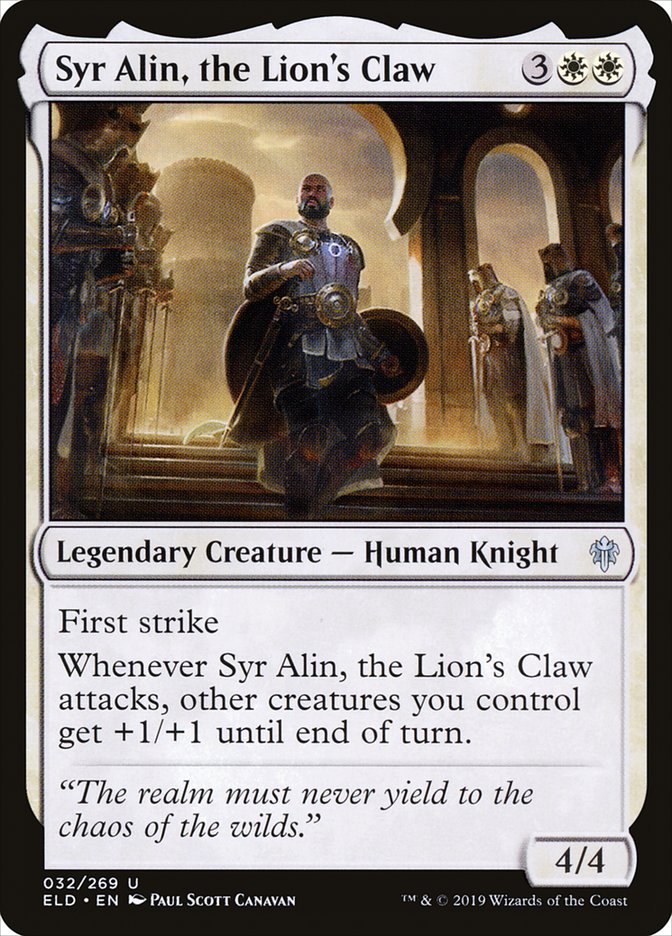 Syr Alin, the Lion's Claw [Throne of Eldraine] | Gaming Infinity