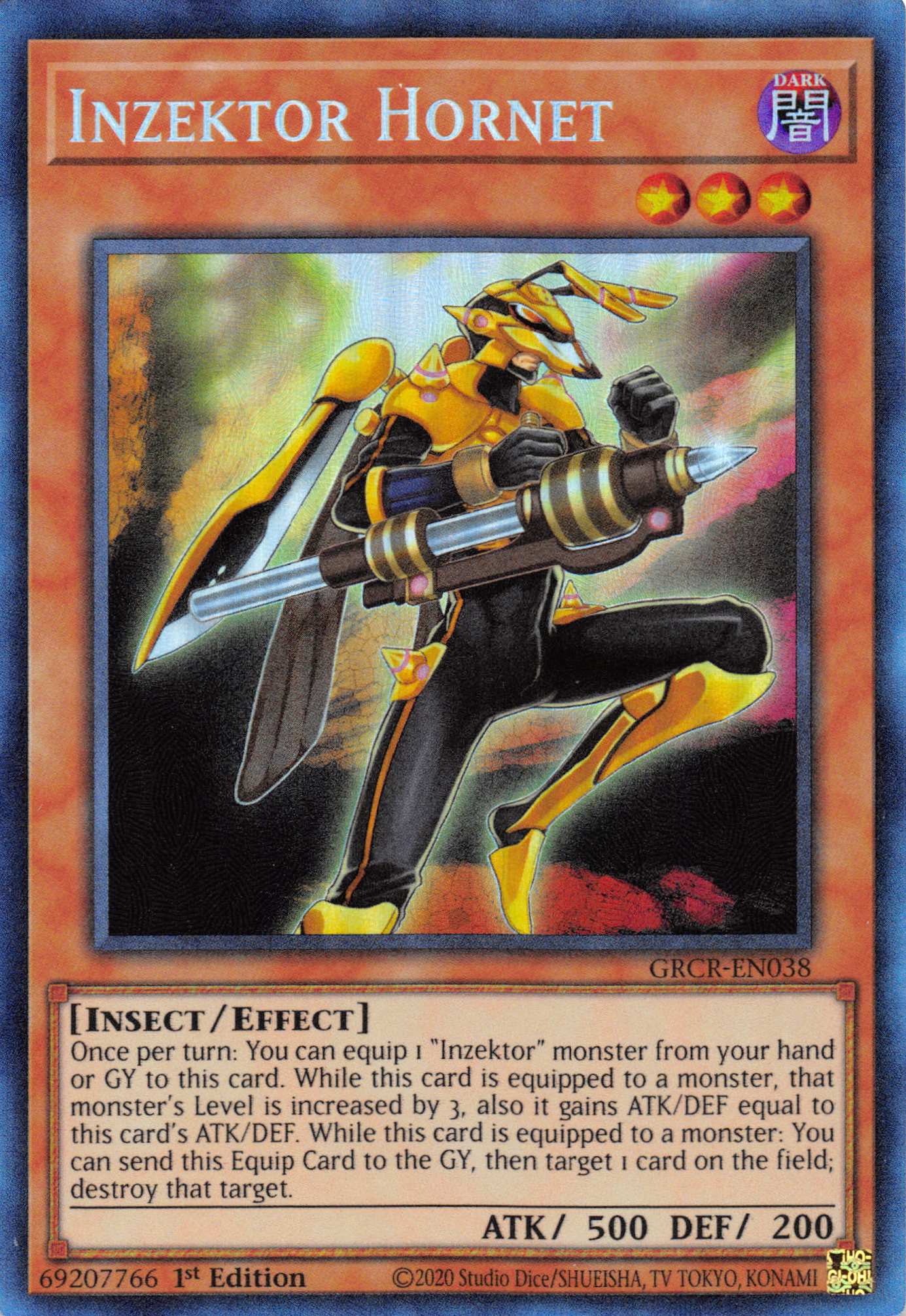 Inzektor Hornet [GRCR-EN038] Collector's Rare | Gaming Infinity