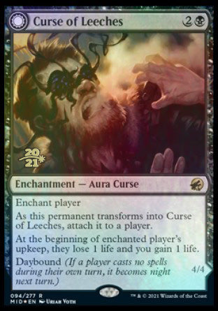 Curse of Leeches // Leeching Lurker [Innistrad: Midnight Hunt Prerelease Promos] | Gaming Infinity