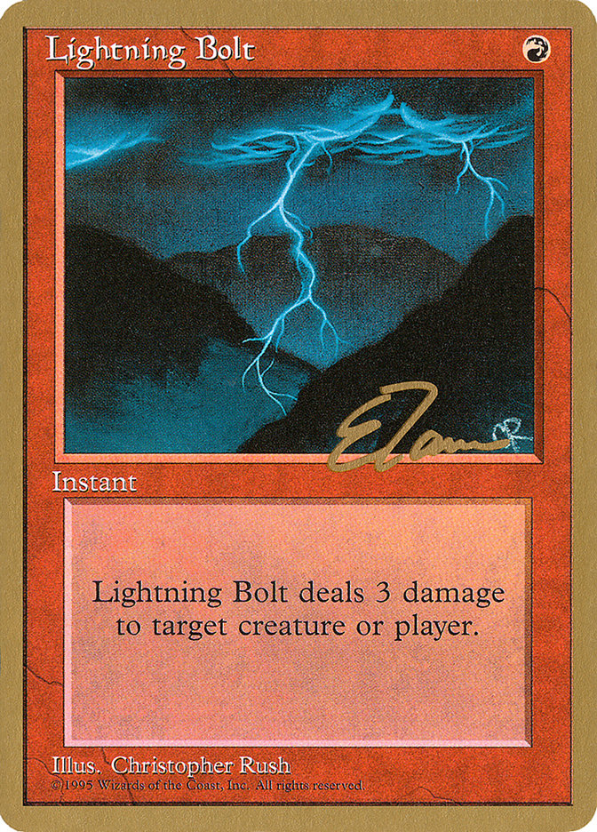 Lightning Bolt (Eric Tam) [Pro Tour Collector Set] | Gaming Infinity