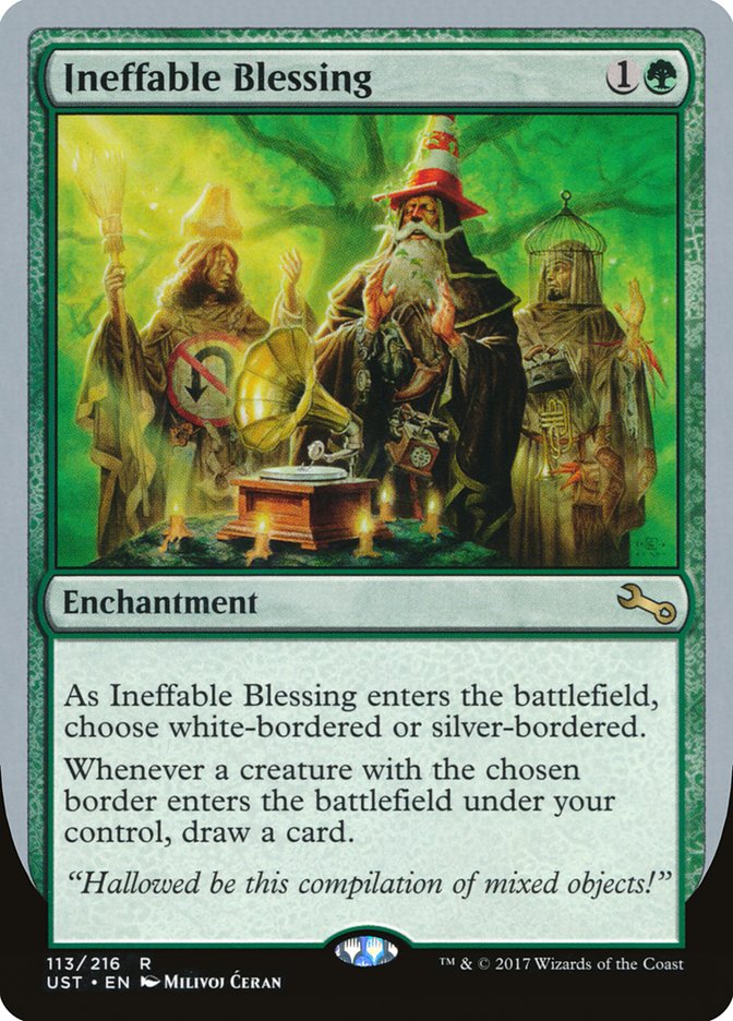 Ineffable Blessing ("choose white-bordered or silver-bordered") [Unstable] | Gaming Infinity