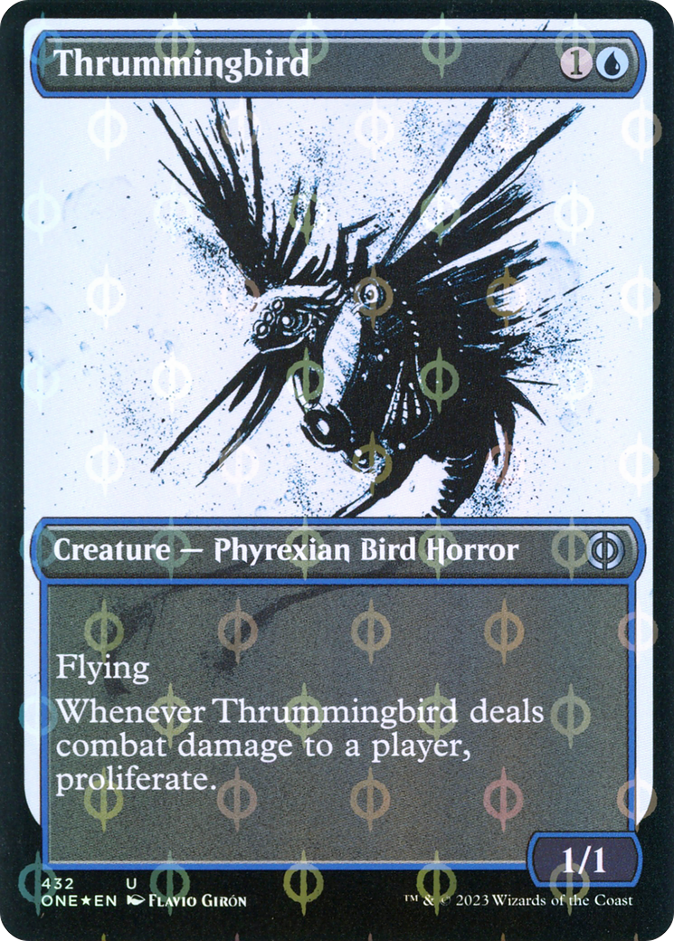 Thrummingbird (Showcase Ichor Step-and-Compleat Foil) [Phyrexia: All Will Be One] | Gaming Infinity