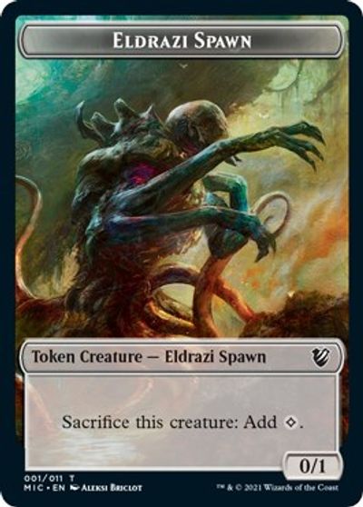 Eldrazi Spawn // Human Soldier Double-Sided Token [Innistrad: Midnight Hunt Commander Tokens] | Gaming Infinity