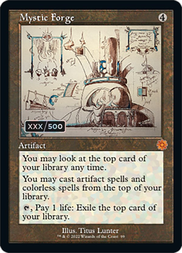 Mystic Forge (Retro Schematic) (Serial Numbered) [The Brothers' War Retro Artifacts] | Gaming Infinity