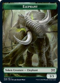 Elephant // Golem Double-sided Token [Double Masters Tokens] | Gaming Infinity