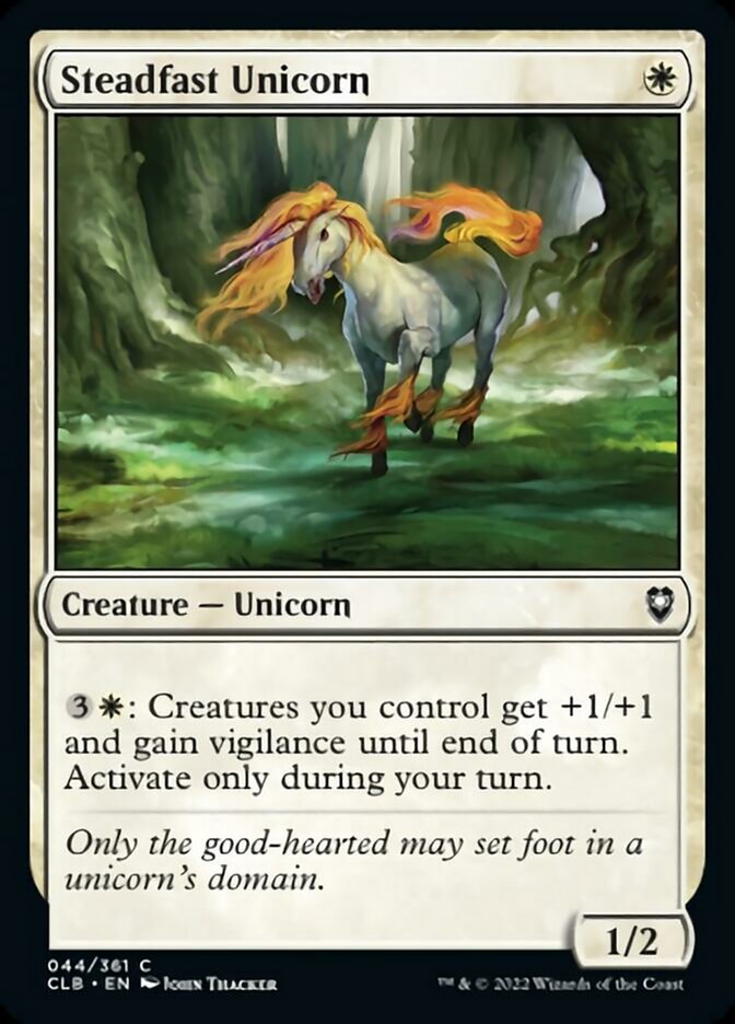 Steadfast Unicorn [Commander Legends: Battle for Baldur's Gate] | Gaming Infinity