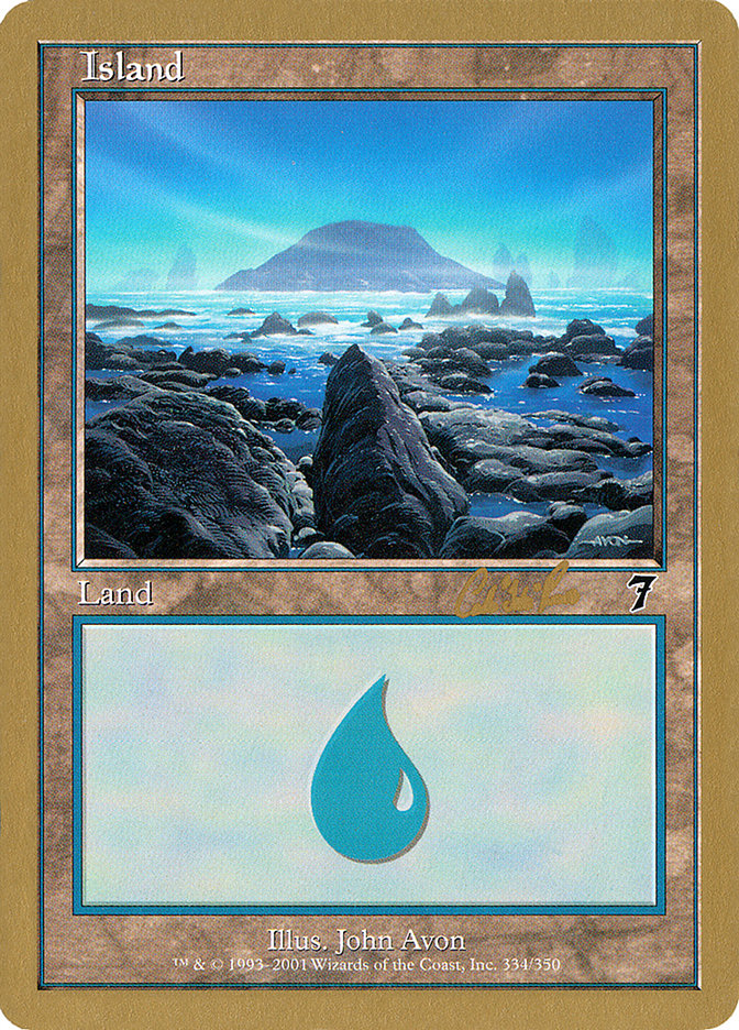 Island (cr334) (Carlos Romao) [World Championship Decks 2002] | Gaming Infinity