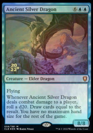 Ancient Silver Dragon [Commander Legends: Battle for Baldur's Gate Prerelease Promos] | Gaming Infinity