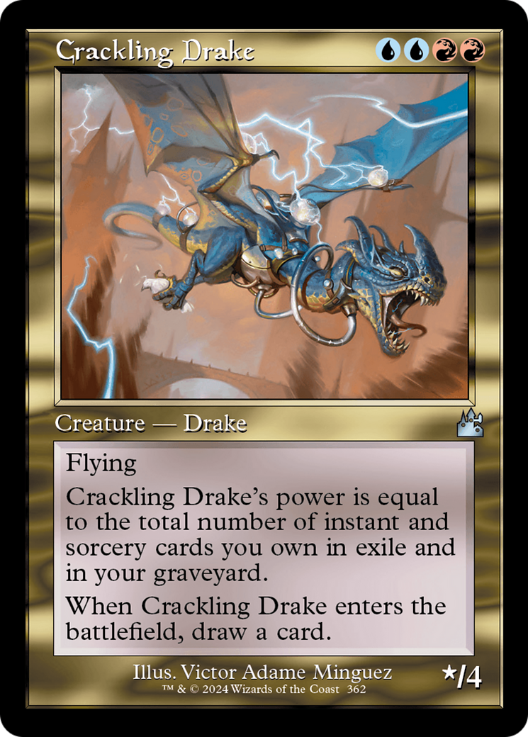 Crackling Drake (Retro Frame) [Ravnica Remastered] | Gaming Infinity