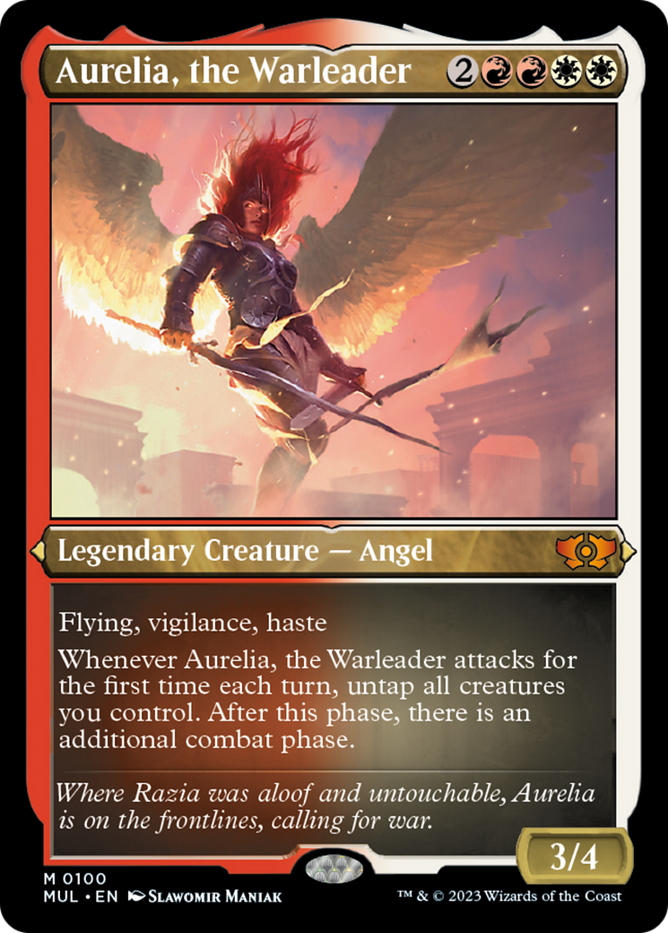 Aurelia, the Warleader (Foil Etched) [Multiverse Legends] | Gaming Infinity