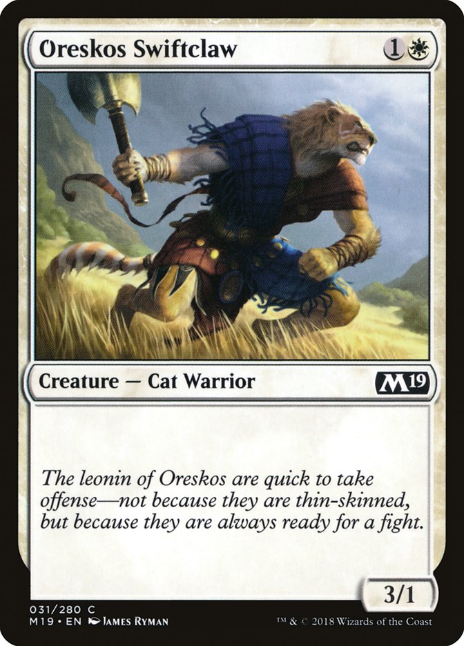 Oreskos Swiftclaw [Core Set 2019] | Gaming Infinity