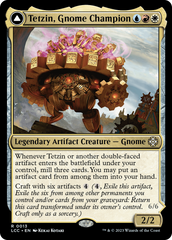 Tetzin, Gnome Champion // The Golden-Gear Colossus [The Lost Caverns of Ixalan Commander] | Gaming Infinity