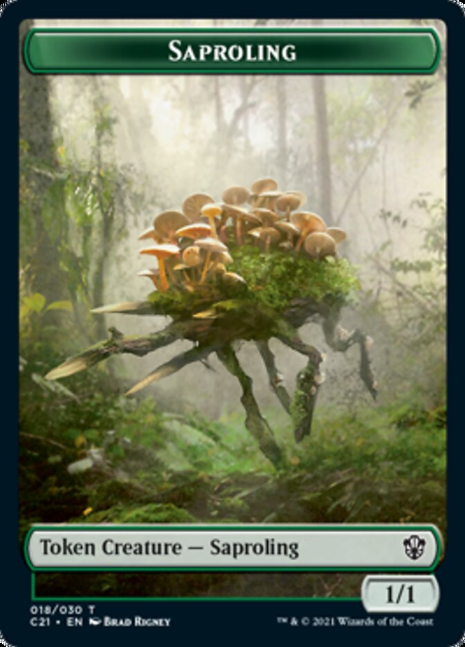 Food // Saproling Double-Sided Token [Commander 2021 Tokens] | Gaming Infinity