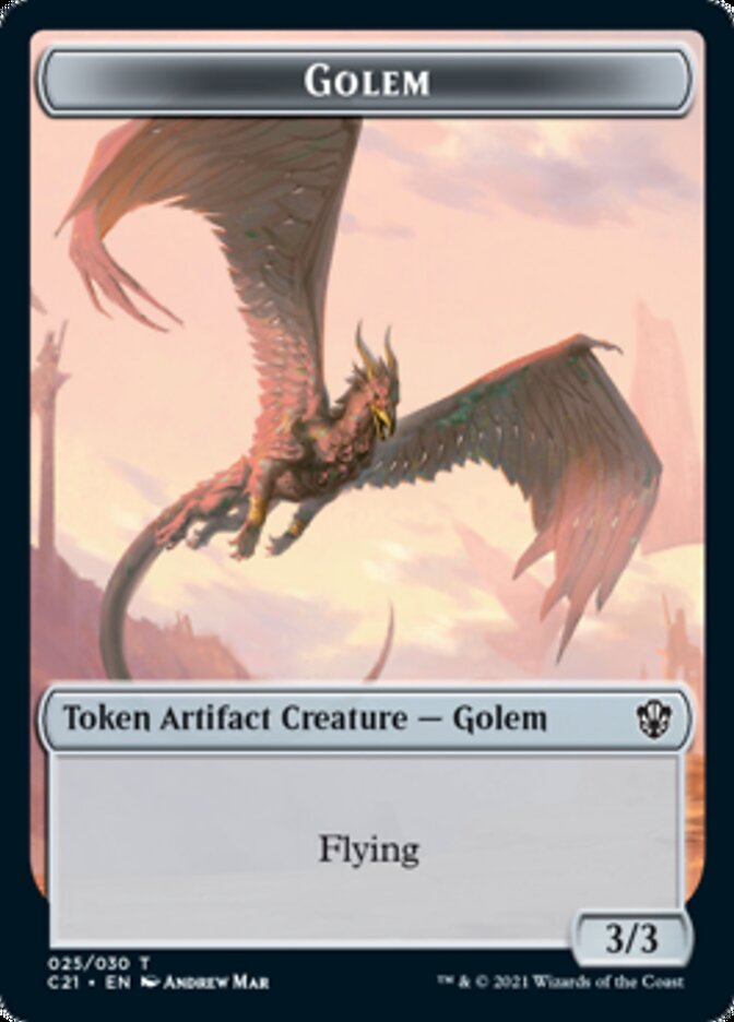 Golem (025) // Thopter Token [Commander 2021 Tokens] | Gaming Infinity